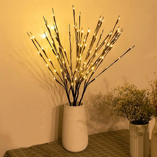 LED Willow Branch Lamp: Elegant Home Decor Accent